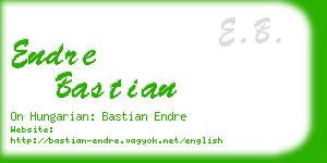 endre bastian business card